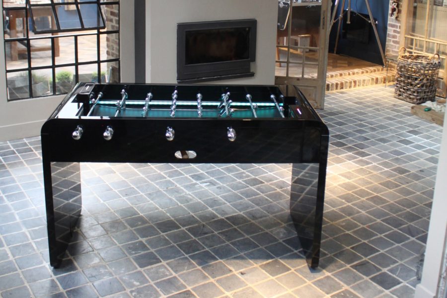 Black contemporary soccer table T22 - Babyfoot By Toulet