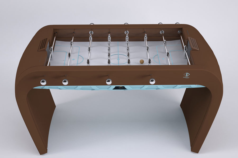 brown foosball table, customizable Blackball - Babyfoot By Toulet