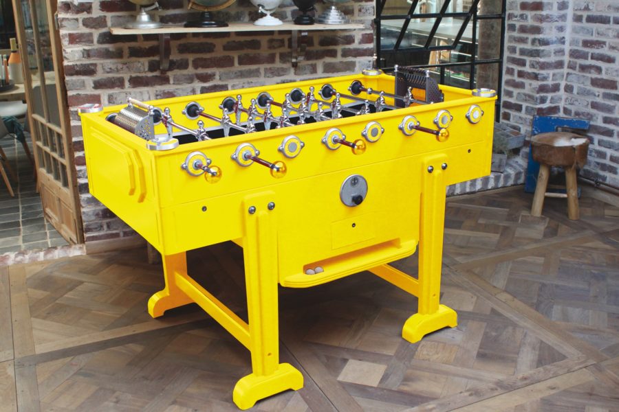 Yellow table soccer - Vintage - New Rétro - Babyfoot By Toulet