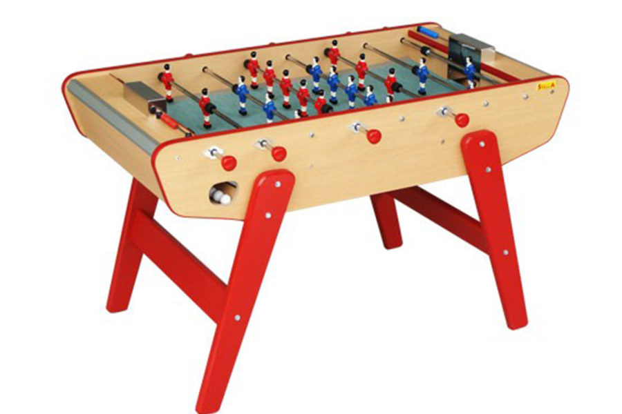 foosball stella home wood and red - Babyfoot By Toulet
