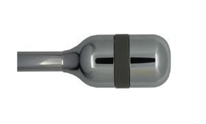 Mid long chrome handle - gray elastic - Toulet table football