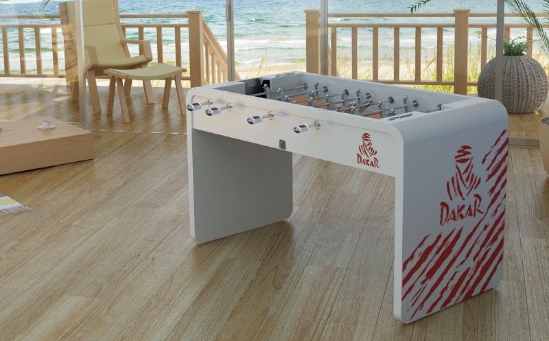 white foosball T22 official dakar decoration